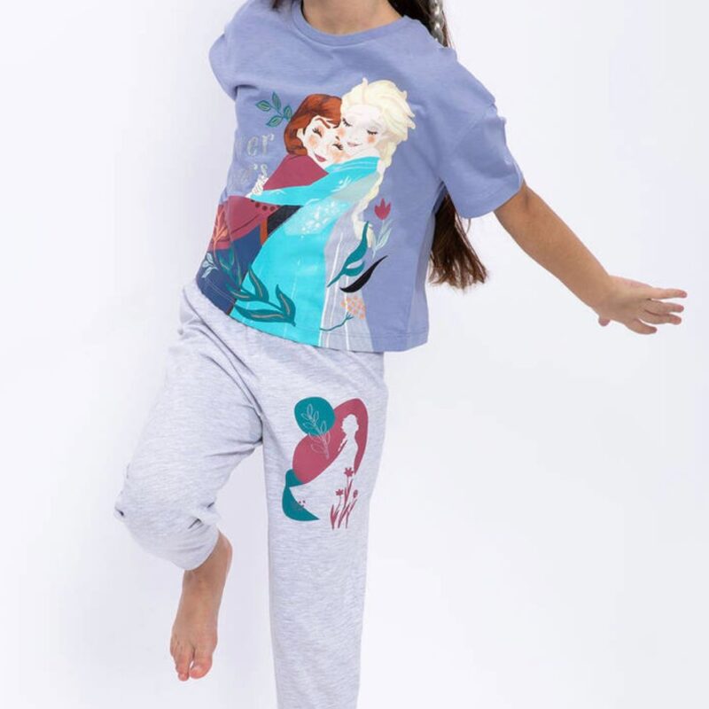 D4652-V2 - DISNEY FROZEN طقم بيجاما قطعتين قطن للفتيات فروزن