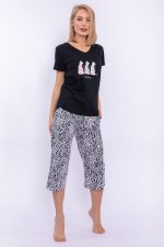 PC8250 طقم بيجاما للنساء قطعتين قطن برمودا