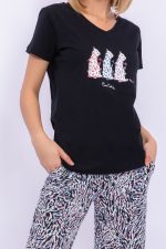 ⁦PC8250 طقم بيجاما للنساء قطعتين قطن برمودا⁩ - الصورة ⁦3⁩