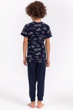 RP2708 طقم بيجاما قطعتين للاولاد قطن لون كحلي - الصورة 4