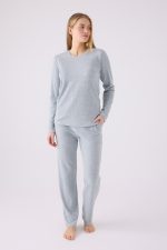 PC8908-S Pierre Cardin طقم بيجاما قطعتين لون ازرق مخضر -Valeriastores - الصورة 4