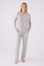 PC8908-S Pierre Cardin طقم بيجاما قطعتين لون رمادي فاتح-Valeriastores - الصورة 5