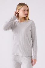 PC8908-S Pierre Cardin طقم بيجاما قطعتين لون رمادي فاتح-Valeriastores - الصورة 2