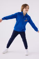 RP3438 تريننج للاطفال قطعتين مبطنة ودافية بلوز لون ازرق -Valeriastores