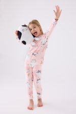 RP3460 طقم بيجاما للفتيات قطعتين شتوي لون زهري -Valeriastores