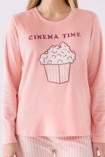 ⁦RP3479 من كولكشن الام مع ابنتها طقم بيجاما دافئ لون زهري -Valeriastores⁩ - الصورة ⁦5⁩